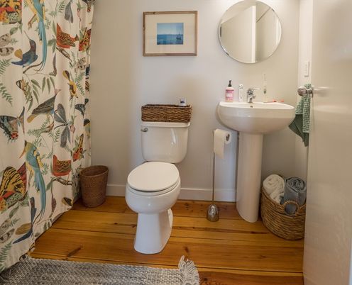 Bathroom, Interior, Wood Texture Flooring