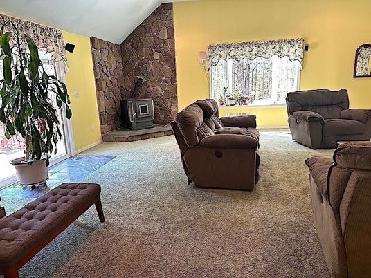 Fireplace, Interior, Living room, Stone Walls