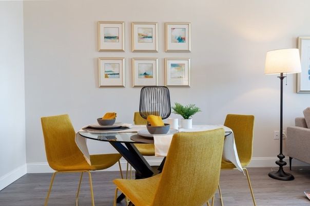 Dining room, Interior, Wood Texture Flooring
