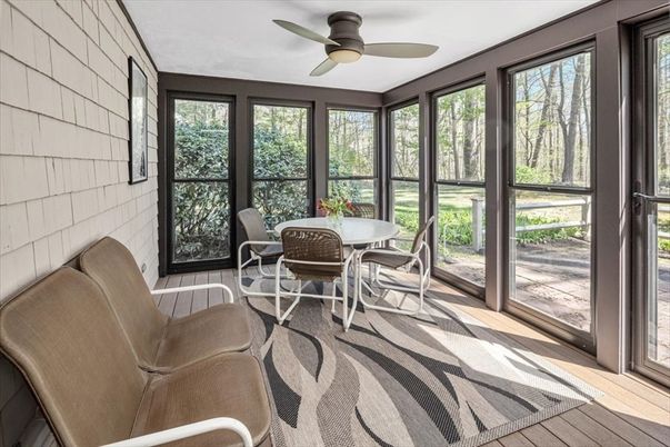 Dining room, Interior, Sun Room, Wood Texture Flooring