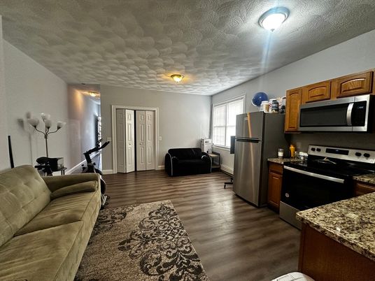 Fitness Equipment, Interior, Kitchen, Living room, Wood Texture Flooring