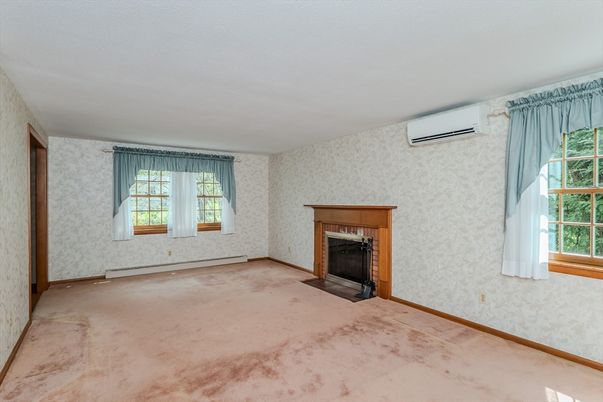 Empty room, Fireplace, Interior