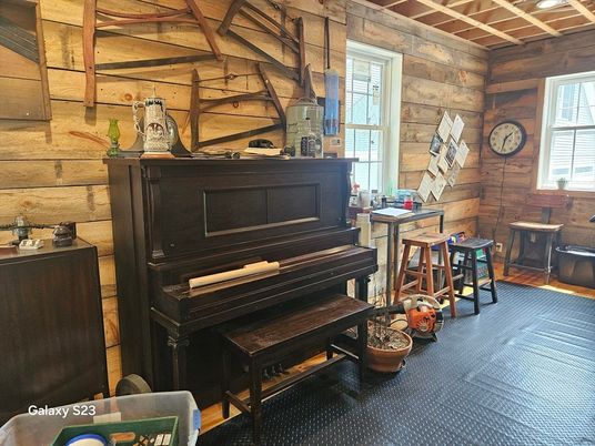 Interior, Piano, Wooden Walls