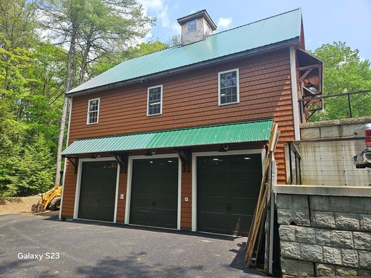 Attached, Exterior, Facade, Log Home
