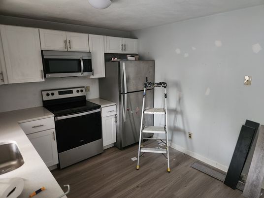 Interior, Kitchen, Wood Texture Flooring