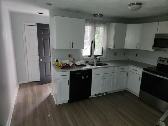 Interior, Kitchen, Wood Texture Flooring