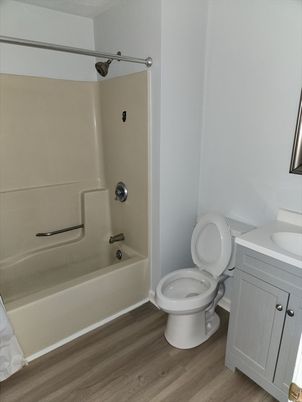 Bathroom, Interior, Wood Texture Flooring