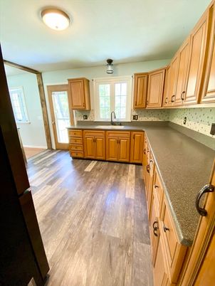 Interior, Kitchen, Wood Texture Flooring