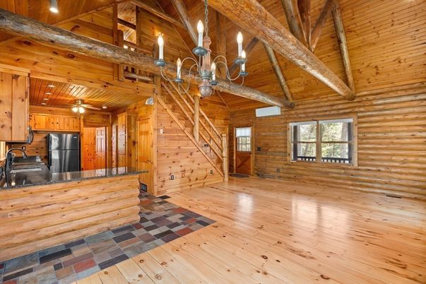 Chandelier, Interior, Kitchen, Wooden Beams, Wooden Ceilings, Wood Texture Flooring, Wooden Walls