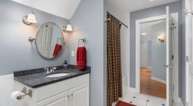 Bathroom, Dual Sink Vanities, Interior, Wood Texture Flooring