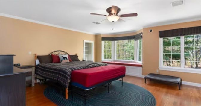 Bedroom, Interior, Wood Texture Flooring