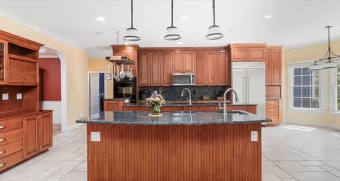 Interior, Kitchen, Pendant Lights, Recessed Lighting, Stainless Steel Appliances