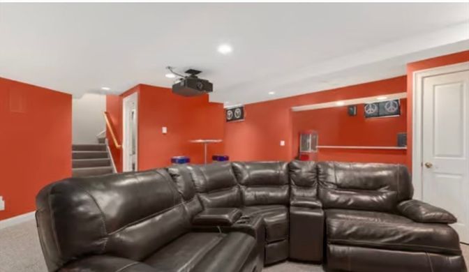 Home Theatre Room, Interior, Recessed Lighting, Theatre Room