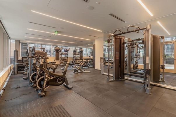 Fitness Equipment, Gym, Interior, Recessed Lighting