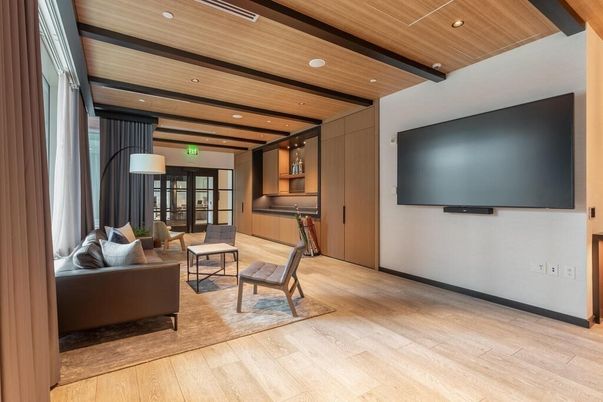 Interior, Living room, Recessed Lighting, Wooden Beams, Wooden Ceilings, Wood Texture Flooring