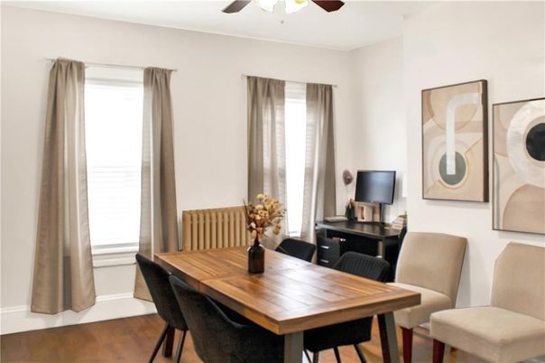 Dining room, Interior, Wood Texture Flooring
