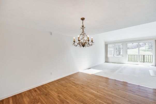 Chandelier, Empty room, Interior, Wood Texture Flooring