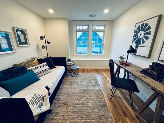 Home Office, Interior, Living room, Recessed Lighting, Wood Texture Flooring