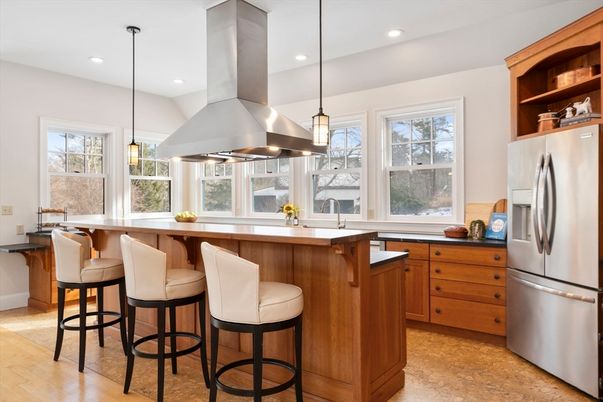 Interior, Kitchen, Pendant Lights, Recessed Lighting, Stainless Steel Appliances