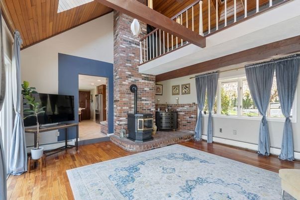 Fireplace, Interior, Stone Walls, Wooden Beams, Wooden Ceilings, Wood Texture Flooring