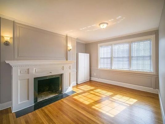 Empty room, Fireplace, Interior, Wood Texture Flooring