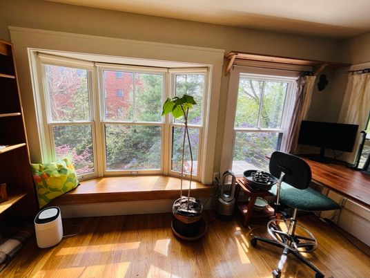 Home Office, Interior, Wood Texture Flooring