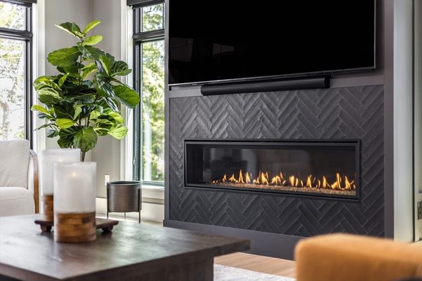 Fireplace, Interior, Wood Texture Flooring