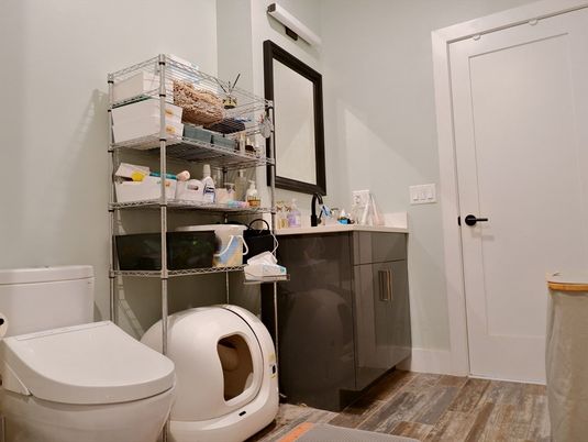 Bathroom, Interior, Wood Texture Flooring