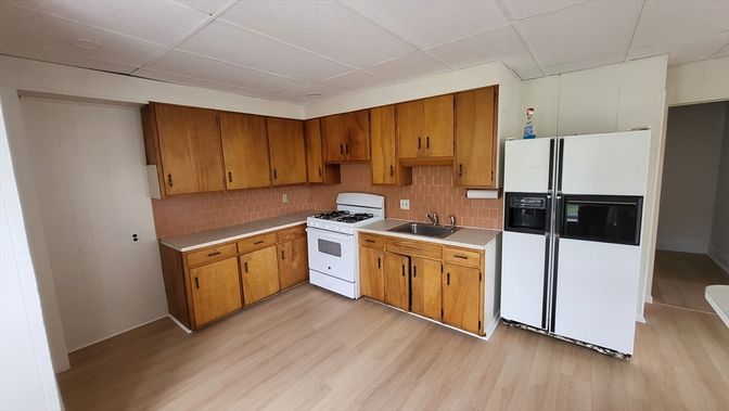 Interior, Kitchen, Wood Texture Flooring