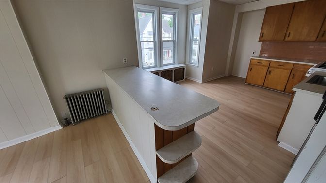 Interior, Kitchen, Wood Texture Flooring