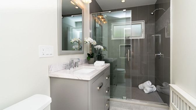 Bathroom, Glass Shower, Interior