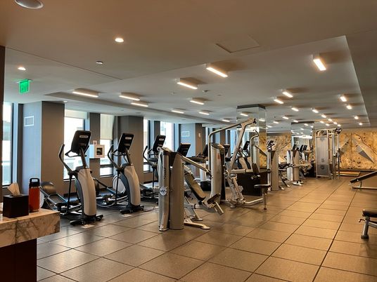 Fitness Equipment, Gym, Interior, Recessed Lighting