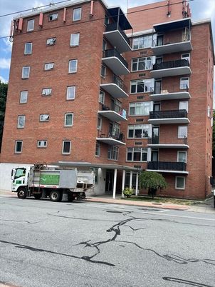 Exterior, Facade, Brick Facade, Condo Building