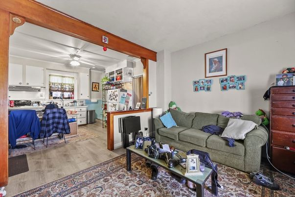 Interior, Kitchen, Living room, Wood Texture Flooring