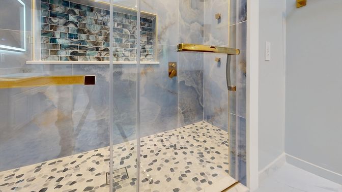 Bathroom, Glass Shower, Interior