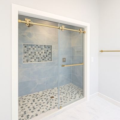 Bathroom, Glass Shower, Interior, Marble