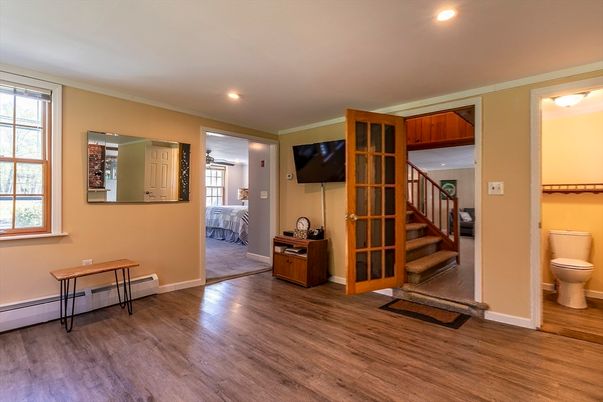 Bathroom, Bedroom, Interior, Recessed Lighting, Wood Texture Flooring