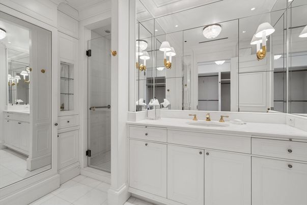 Bathroom, Dual Sink Vanities, Glass Shower, Interior