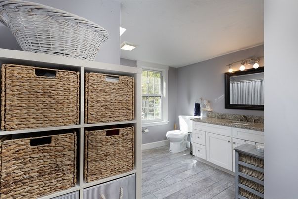 Bathroom, Interior, Wood Texture Flooring