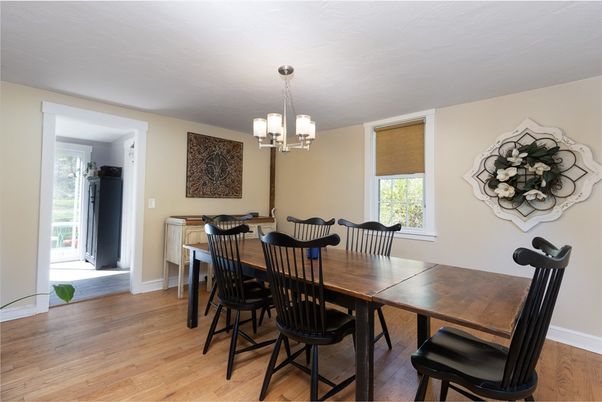Chandelier, Dining room, Interior, Pendant Lights, Wood Texture Flooring