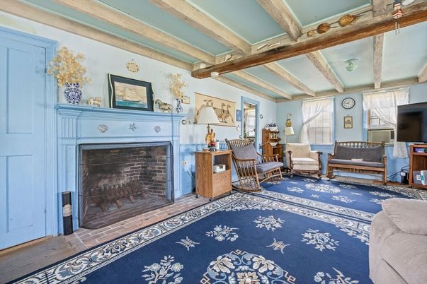 Fireplace, Interior, Living room, Wooden Beams