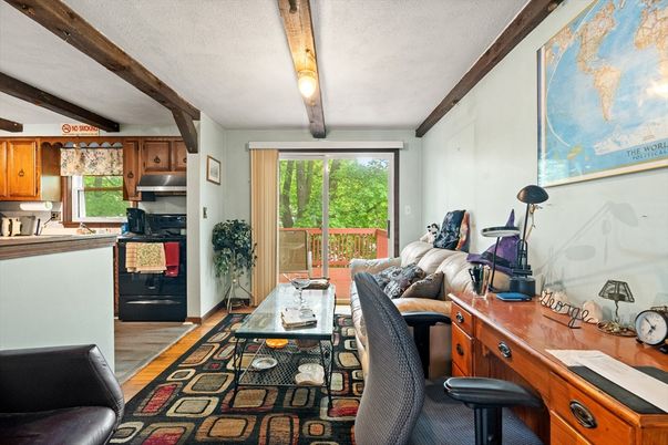 Dining room, Interior, Kitchen, Living room, Wooden Beams, Wood Texture Flooring