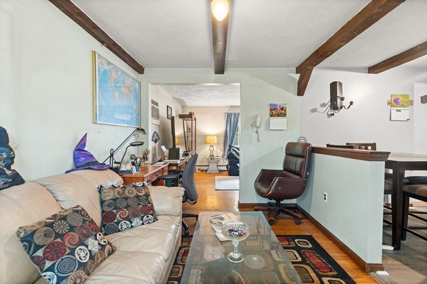 Home Office, Interior, Living room, Wooden Beams, Wood Texture Flooring