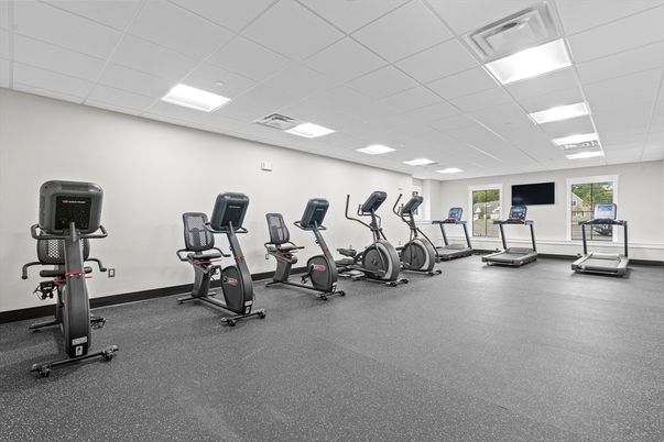 Fitness Equipment, Gym, Interior, Recessed Lighting