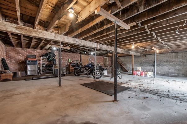 Fitness Equipment, Interior, Stone Walls, Wooden Beams