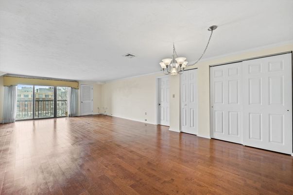 Chandelier, Empty room, Interior, Wood Texture Flooring