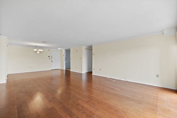 Chandelier, Empty room, Interior, Wood Texture Flooring
