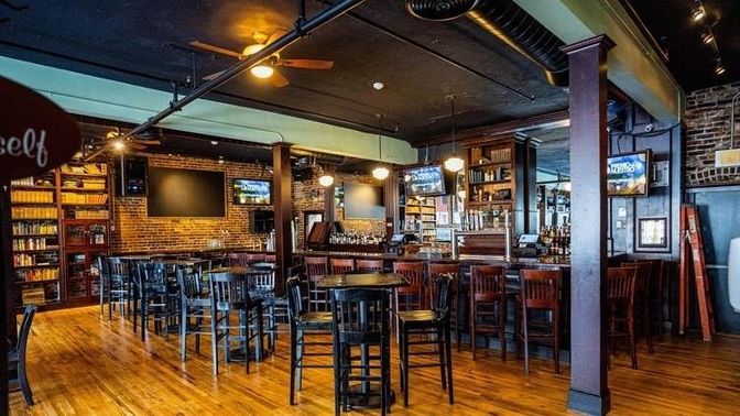 Interior, Pendant Lights, Stone Walls, Wood Texture Flooring