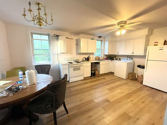 Chandelier, Dining room, Interior, Kitchen, Wood Texture Flooring