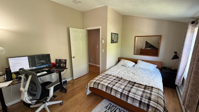 Bedroom, Home Office, Interior, Wood Texture Flooring